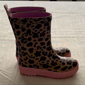 Pink & Leopard Rain Boots - Toddler Size 9